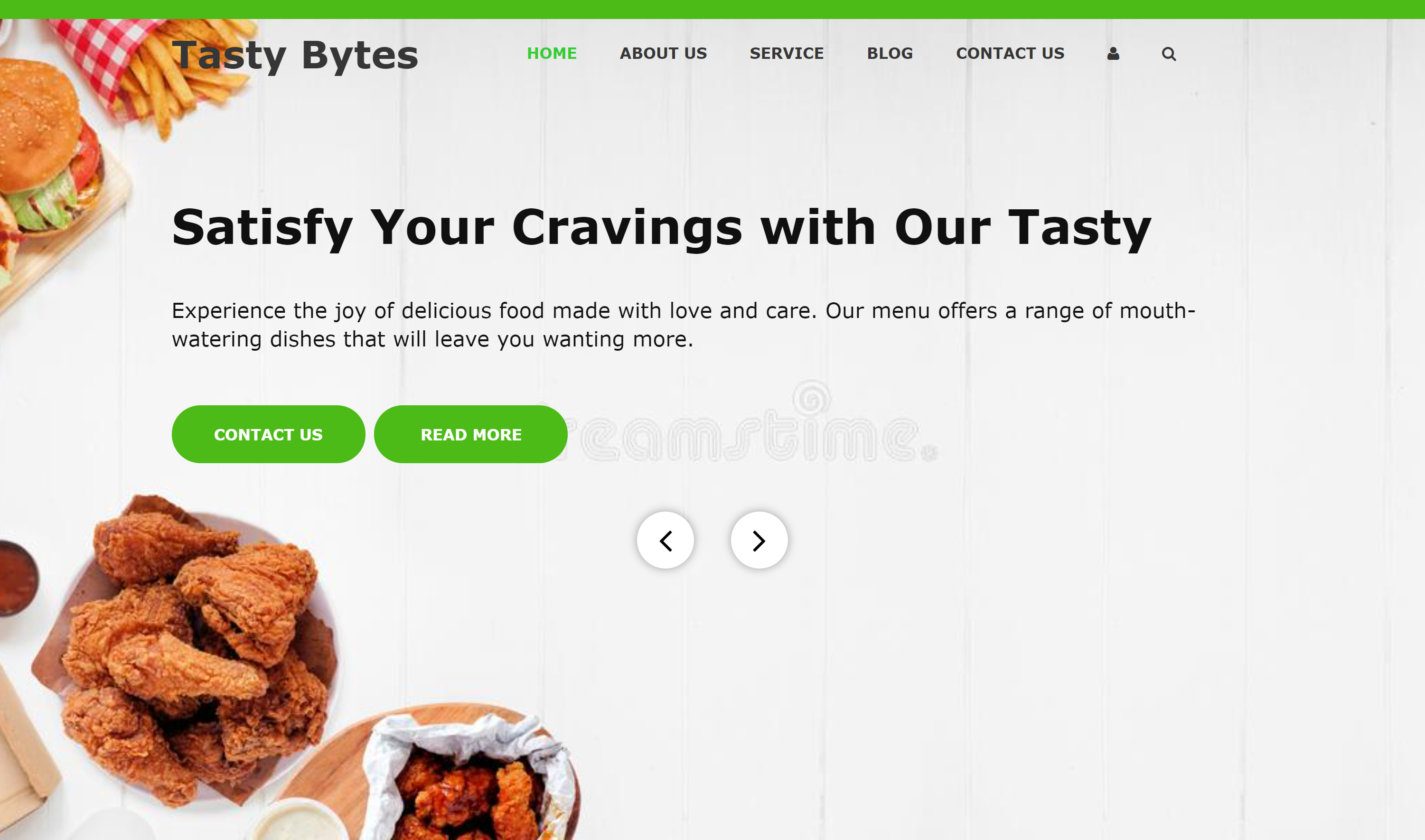 Simple Frontend Service Website - Tasty Bytes